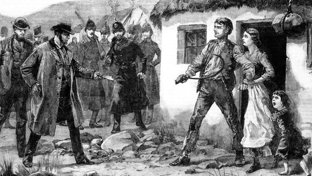An eviction, County Galway, circa 1866