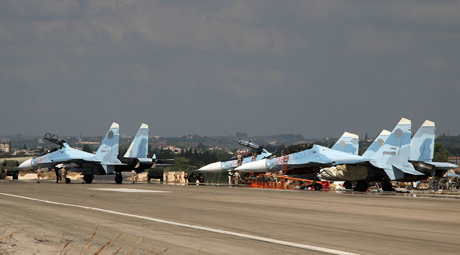 Russian Su-30 aircraft at the Khmeimim airbase in Syria. © Dmitriy Vinogradov / RIA Novosti