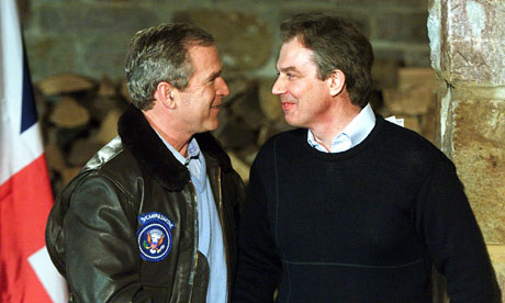 Bush was initially sceptical about Blair, given that Blair was leader of the Labour party and a close friend of Bill Clinton’s, but a close friendship blossomed. Photograph: Mario Tama/EPA