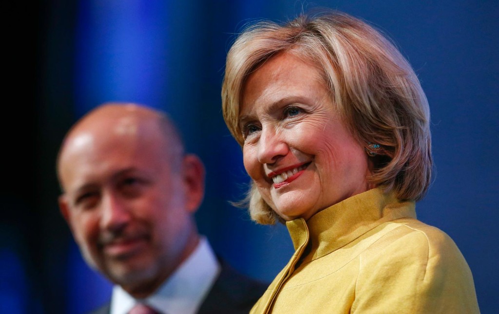  Hillary Clinton and Goldman Sachs CEO Lloyd Blankfein at the Clinton Global Initiative in 2014. (Reuters / Shannon Stapleton)