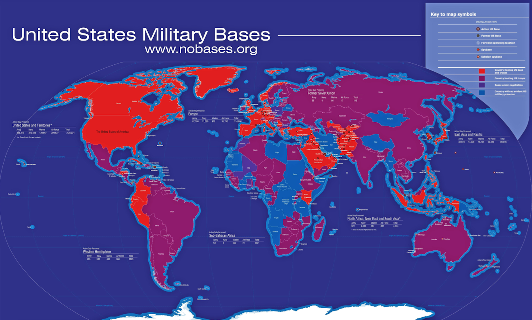 US military bases around the world