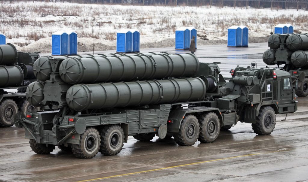 Russian S-400 surface to air missile, known as the “Triumf”