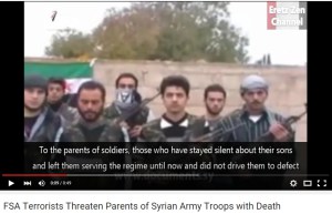 Moderates threatened to murder the parents of Syrian soldiers