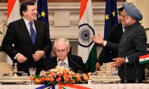 MDG : EU-India Free Trade Agreement (FTA) Manmohan Singh, Jose Manuel Barroso, Herman Van Rompuy