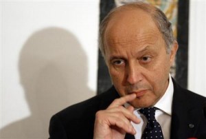 French Minister for Foreign Affairs Laurent Fabius speaks during a media conference in Tunis