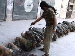 A foreign jihadist murders Syrian soldiers