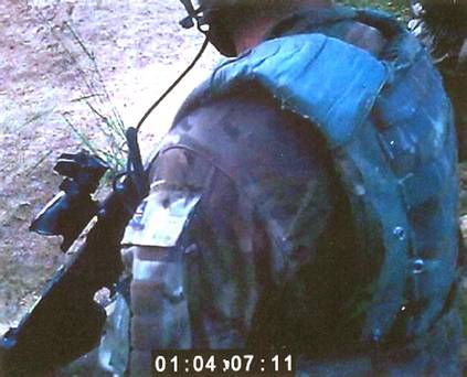 Image issued by the Ministry of Defence of footage captured by a camera mounted on the helmet of a Royal Marine during a patrol in Afghanistan in which an insurgent was allegedly executed